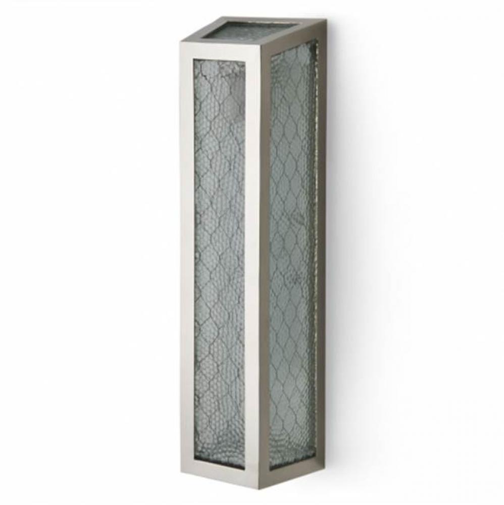 Brasserie Wall Mounted Single Arm Sconce with Chicken Wire Glass in