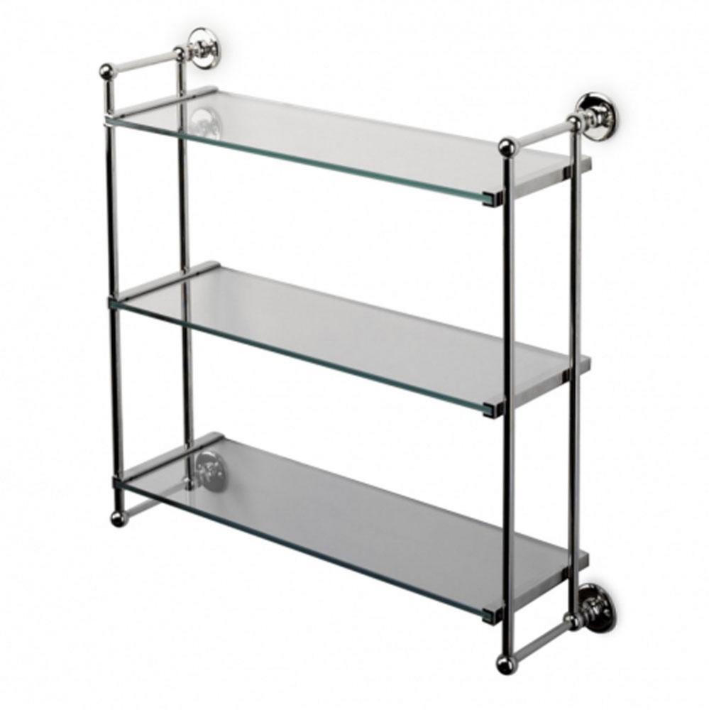 Crystal 20 1/4'' Triple Tier Shelf in