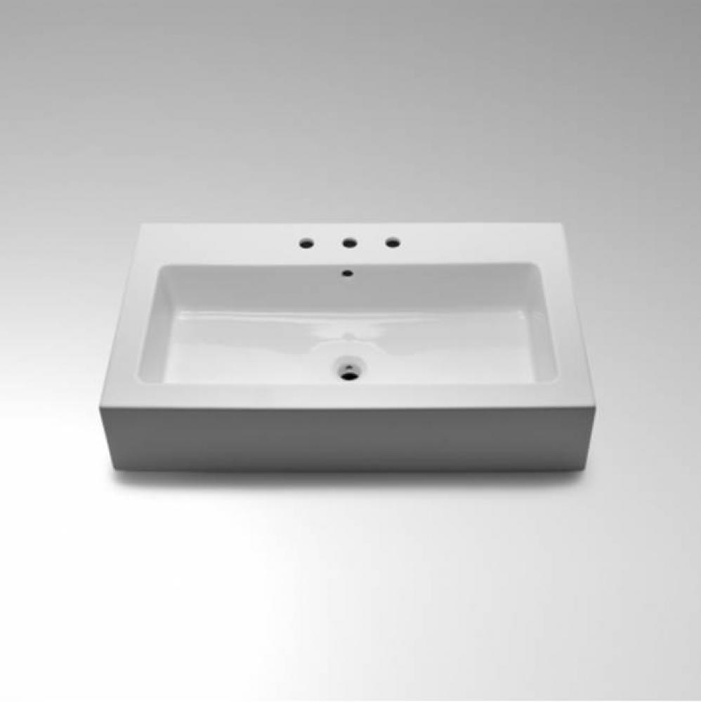 Larsen Rectangular Porcelain Lavatory Sink (1 Hole) Double Glazed 39 9/16'' x 18