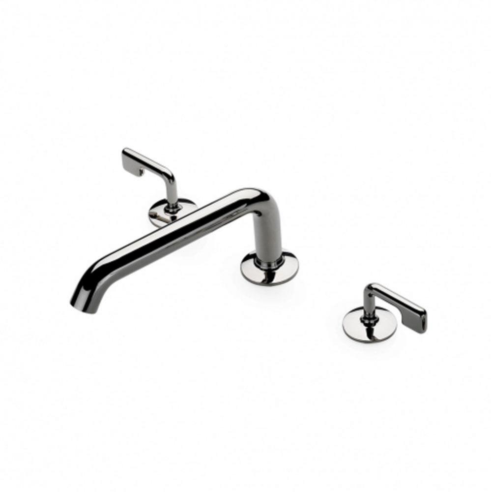 .25 Low Profile Concealed Tub Filler with Metal Lever Handles in Antique