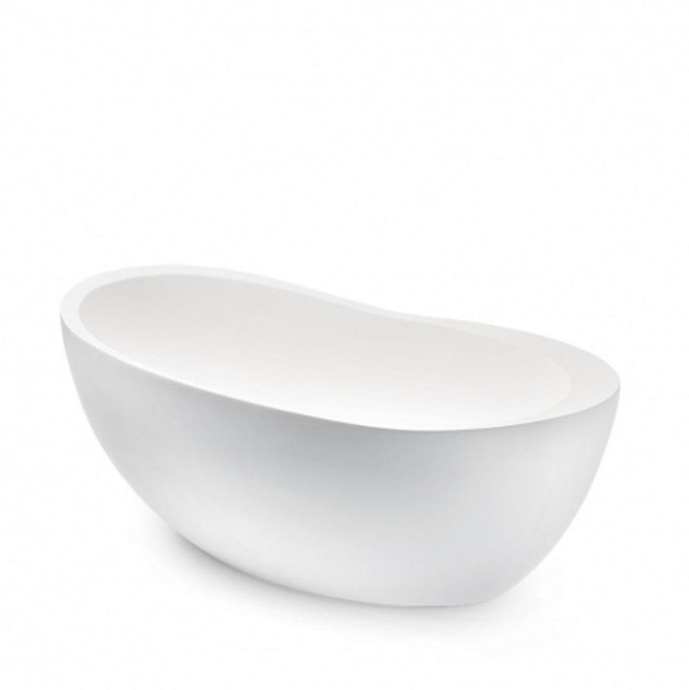 .25 70 x 40 x 29 Freestanding Oval Bathtub in Glossy White