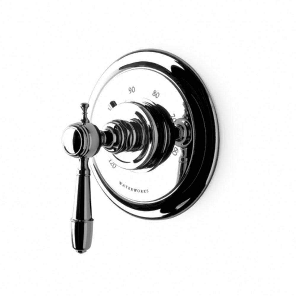 Julia Thermostatic Control Valve Trim with Metal Lever Handle in Chrome