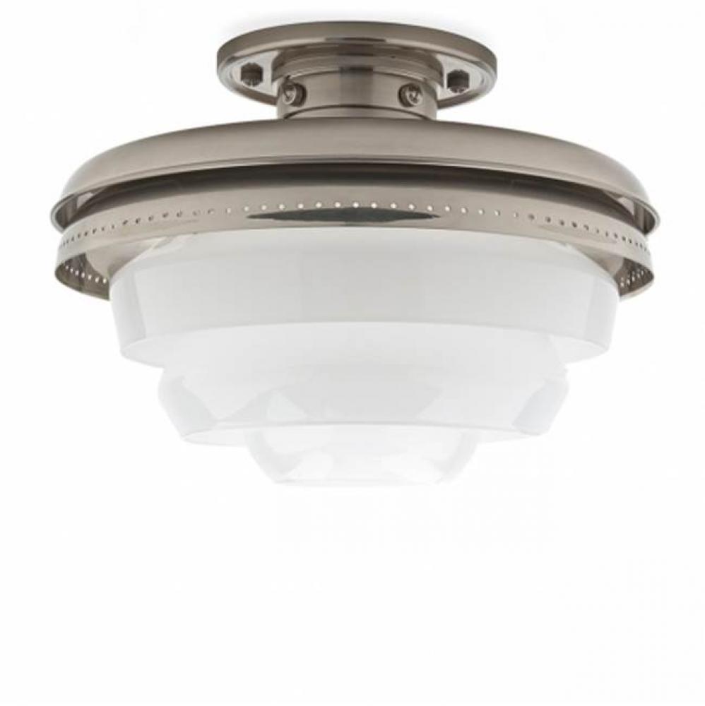 R.W. Atlas Ceiling Flush Mount with Glass Shades in Burnished Nickel