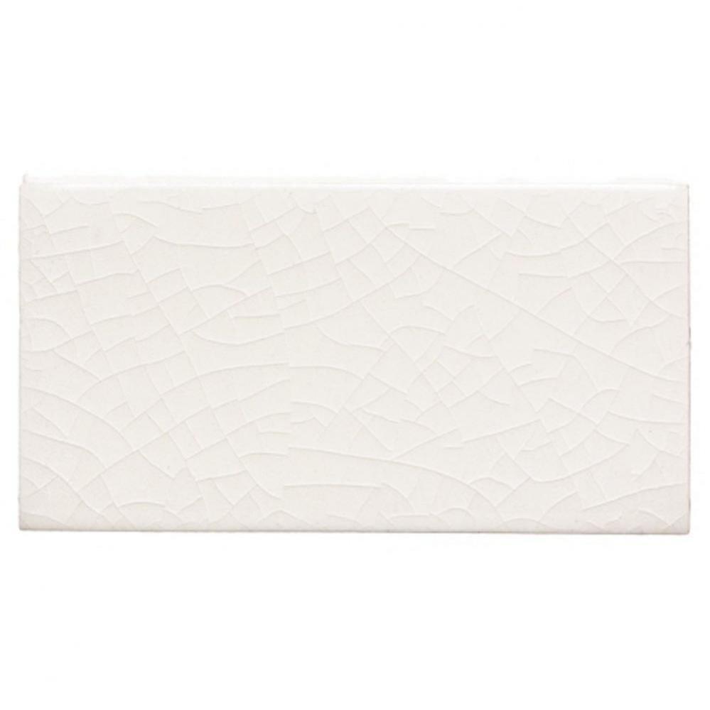 Architectonics Handmade Field Tile 1 1/2 x 3 in Paperwhite Glossy Layered