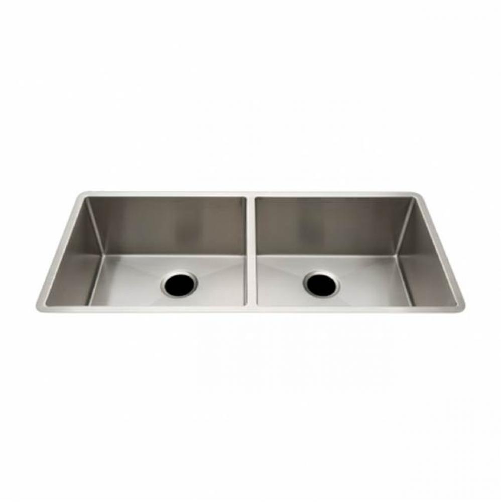 Kerr 35 3/4 x 18 1/2 x 10 5/8 Twin Stainless Steel Kitchen Sink with Rear Drains