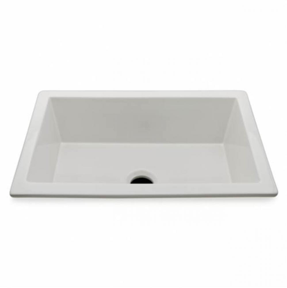 Clayburn 32 1/4 x 20 3/4 x 11 Fireclay Kitchen Sink with Center Drain in White