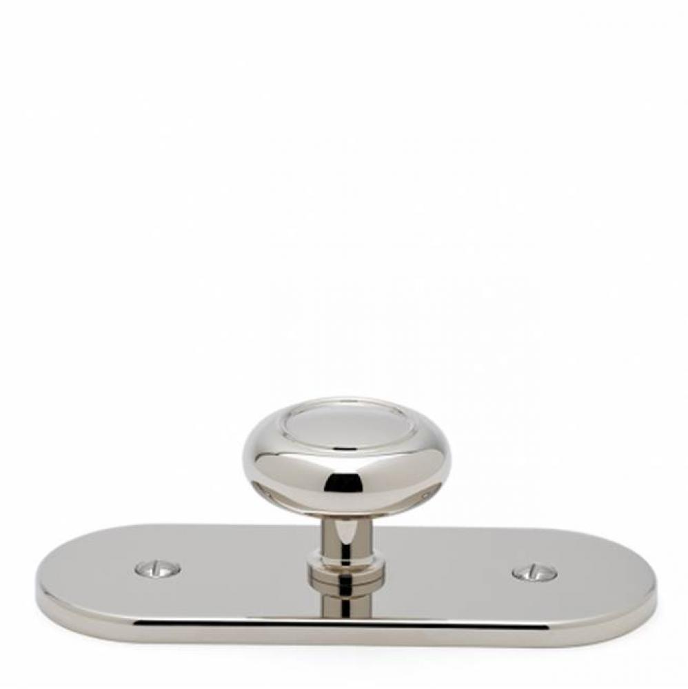 Steward 1 1/2'' Knob with Backplate in Unlacquered