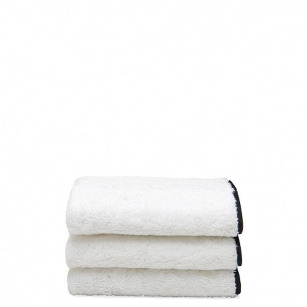Gotham Cotton Wash Towel in White/Black