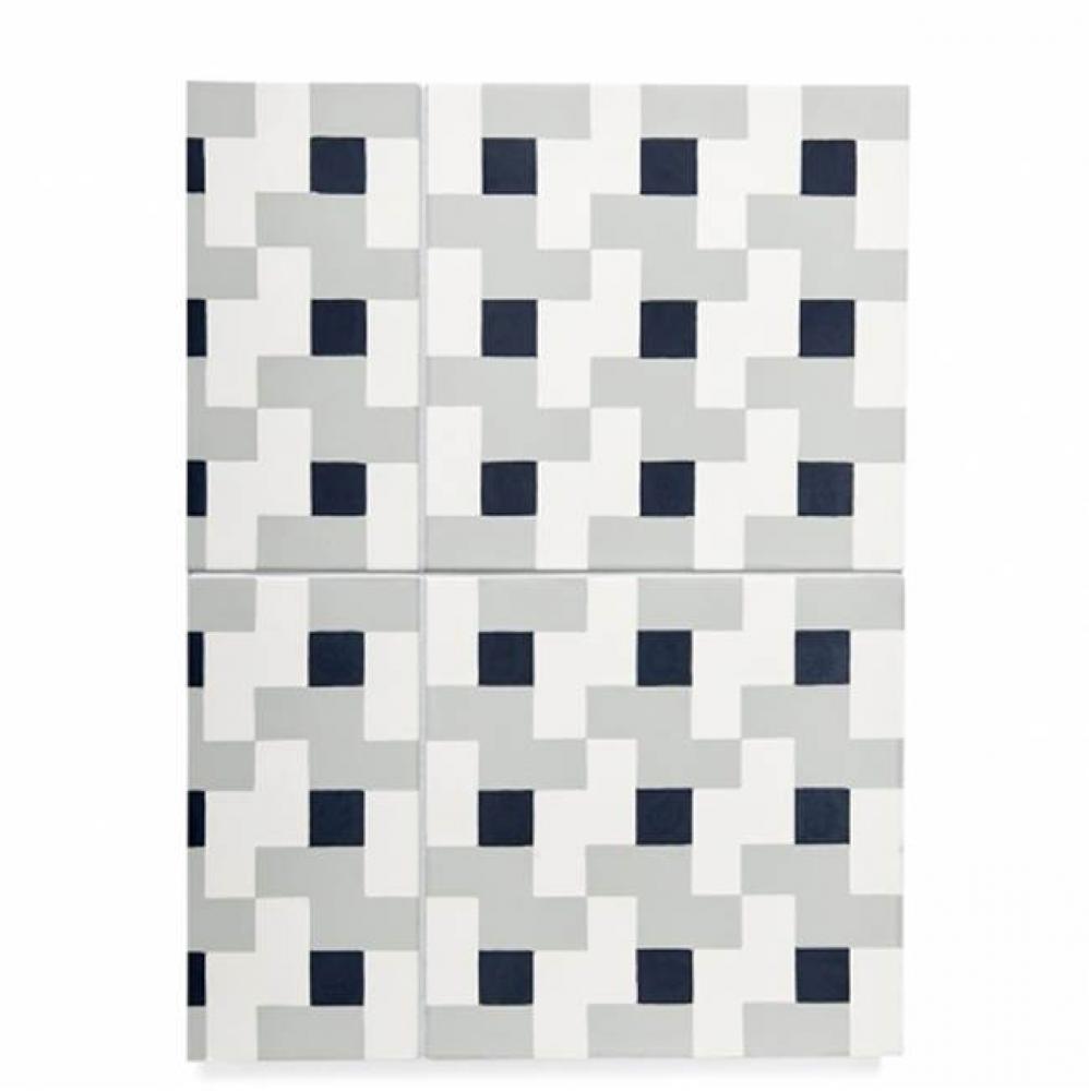 Promenade Decorative Field Tile Crossword 8'' x 8'' Matte