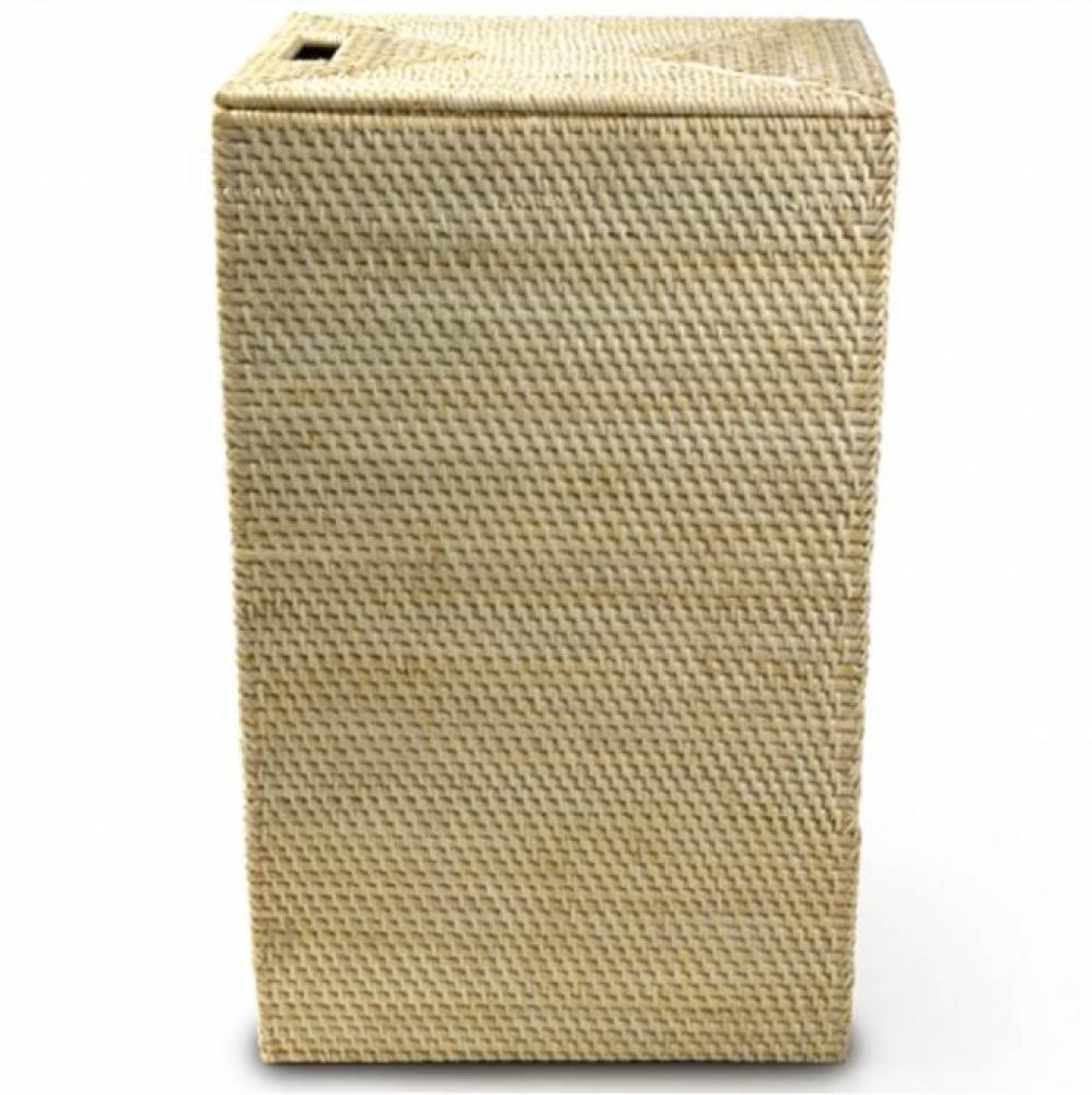 Palm Rectangular Hamper in White Wash