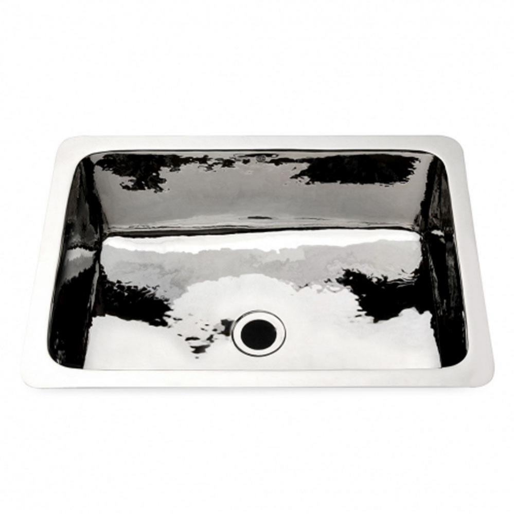 Normandy Drop In or Undermount Rectangular Hammered Copper Lavatory Sink 14 15/16 x 11 7/16 x 7 5/