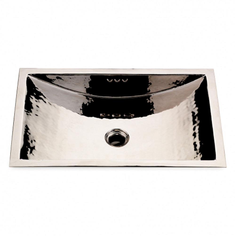 Normandy Drop In or Undermount Rectangular Hammered Copper Lavatory Sink 22 13/16 x 14 3/4 x 5 11/