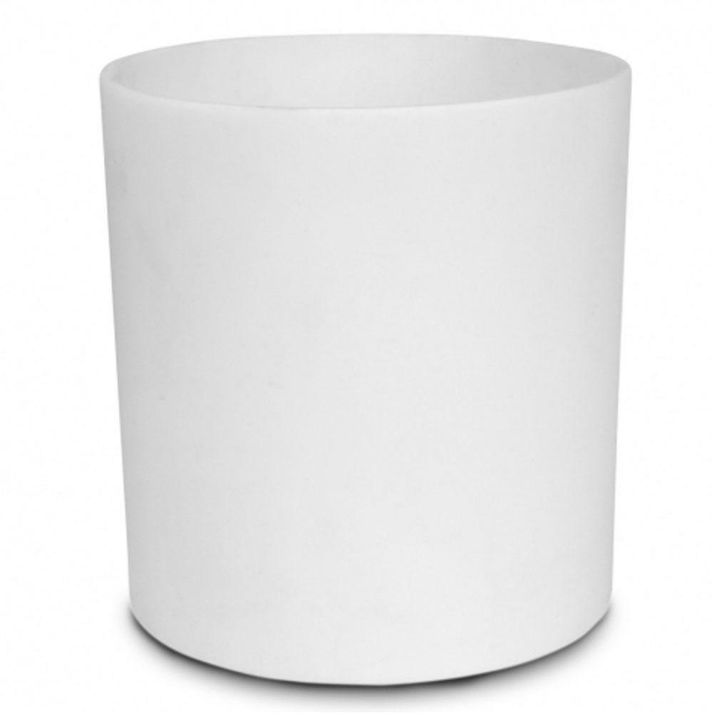 Resin Small Round Waste Can in White
