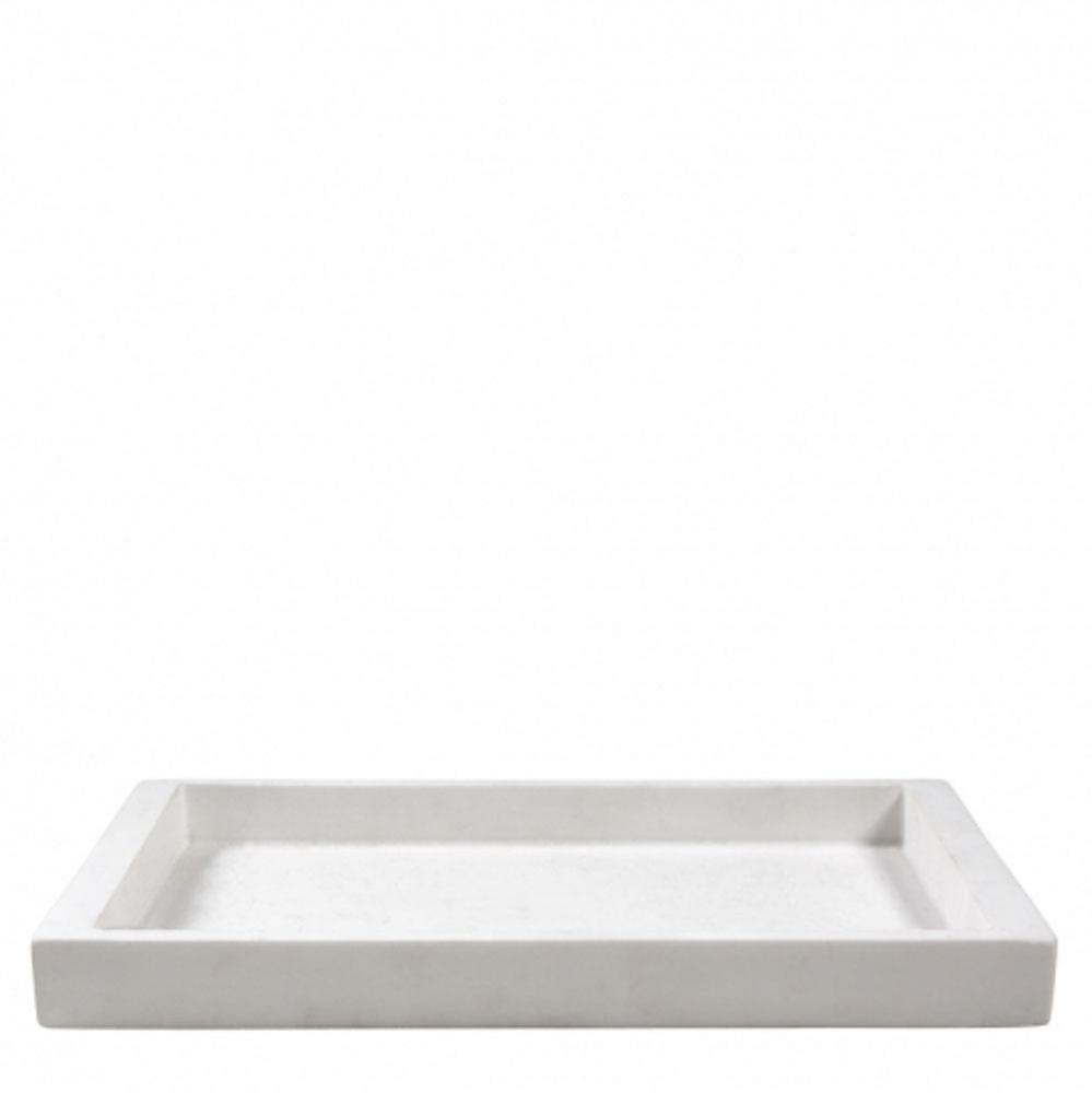 Resin Medium Rectangular Tray in White