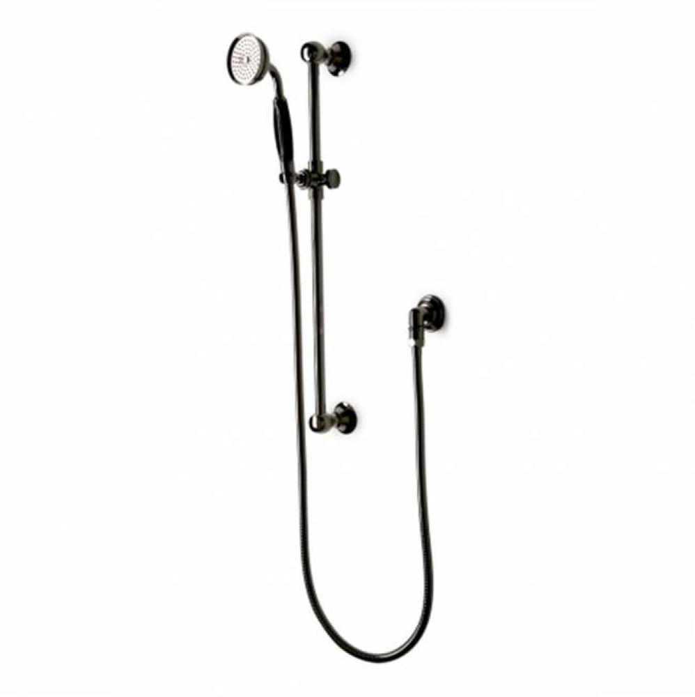 Julia Handshower On Bar with Black Porcelain Handle in