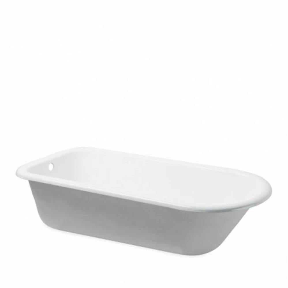 Saxby 70 x 30 x 19 Drop In Oval Cast Iron Bathtub without Feet in Primed