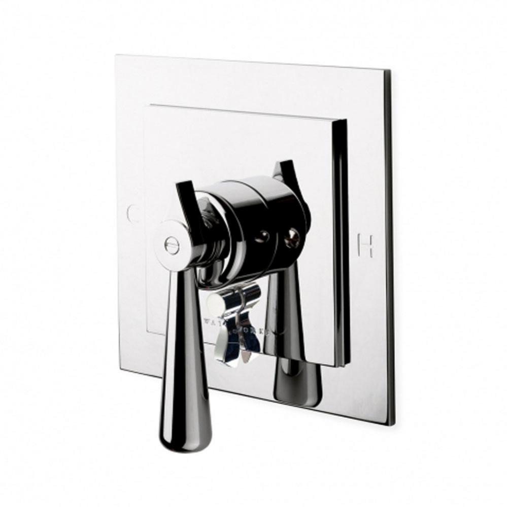 Universal Square Pressure Balance with Diverter Trim with Metal Lever Handle in