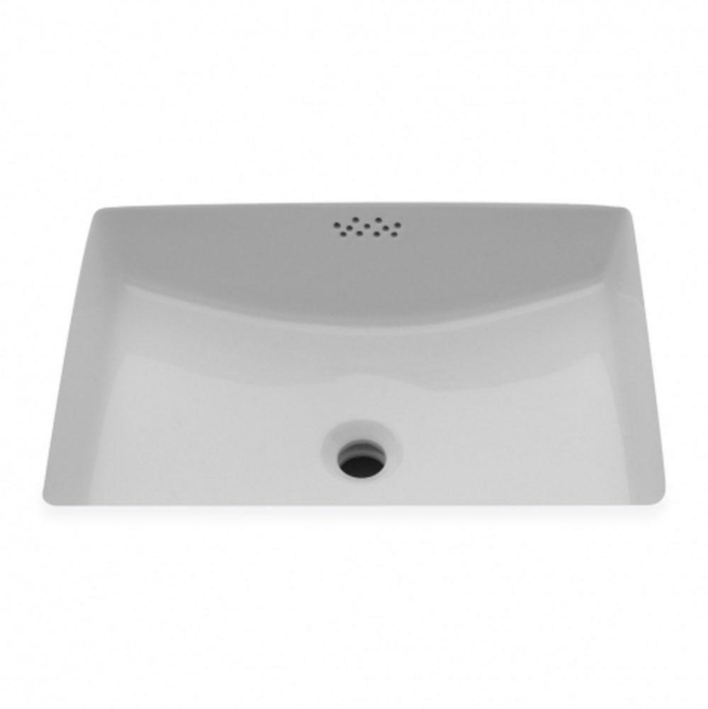 Universal Drop In or Undermount Rectangular Vitreous China Lavatory Sink Single Glazed 22 1/4 x 16