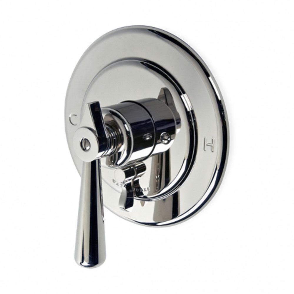 Universal Round Pressure Balance with Diverter Trim with Metal Lever Handle in