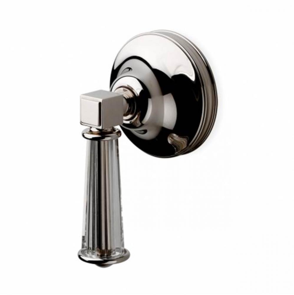 Boulevard Volume Control Valve Trim with Crystal Lever Handle in Nickel