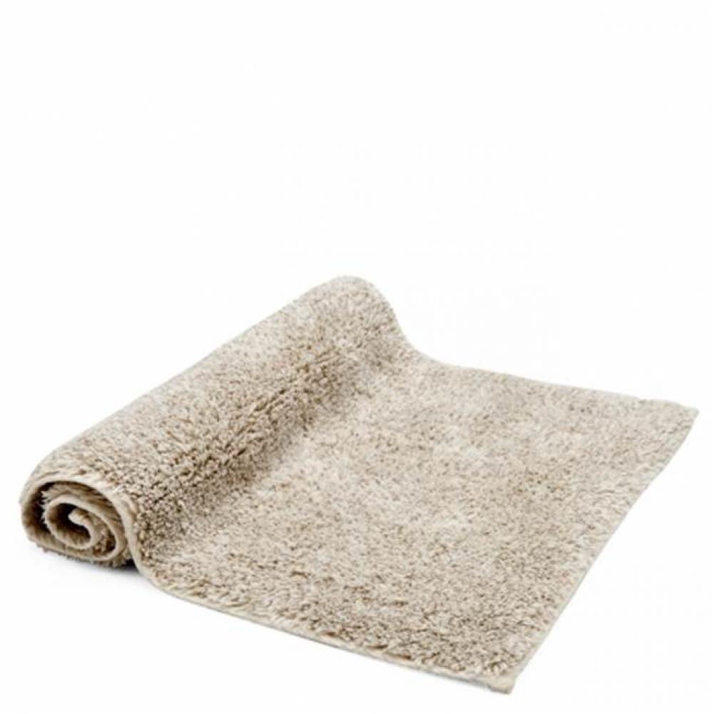Fray Linen and Cotton Bath Rug 23 x 23 in Ivory/Natural