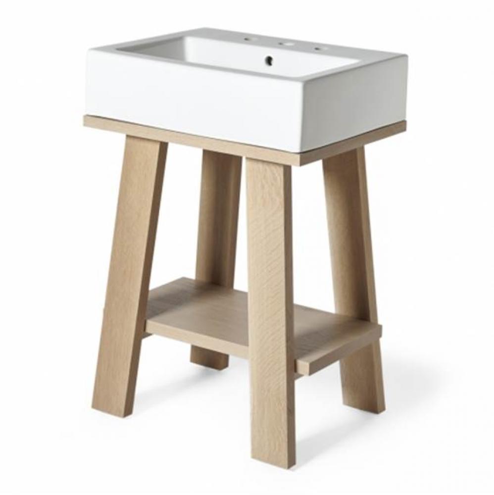 Arden Single Washstand Only 23 3/4 x 18 1/2 x 29 in White Oak