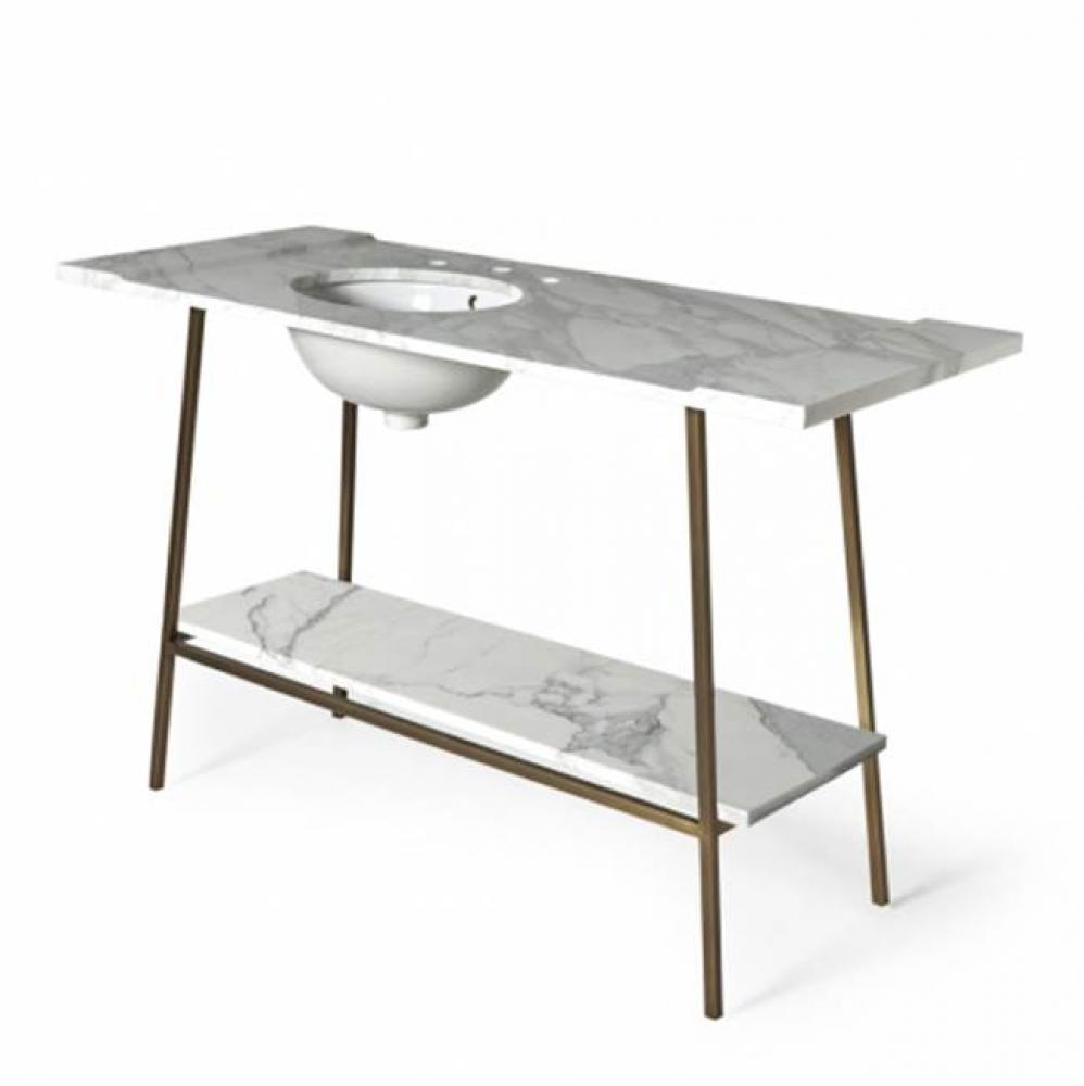 Rowan Single Washstand 45 1/2 x 20 3/4 x 33 1/2 in Matte Nickel