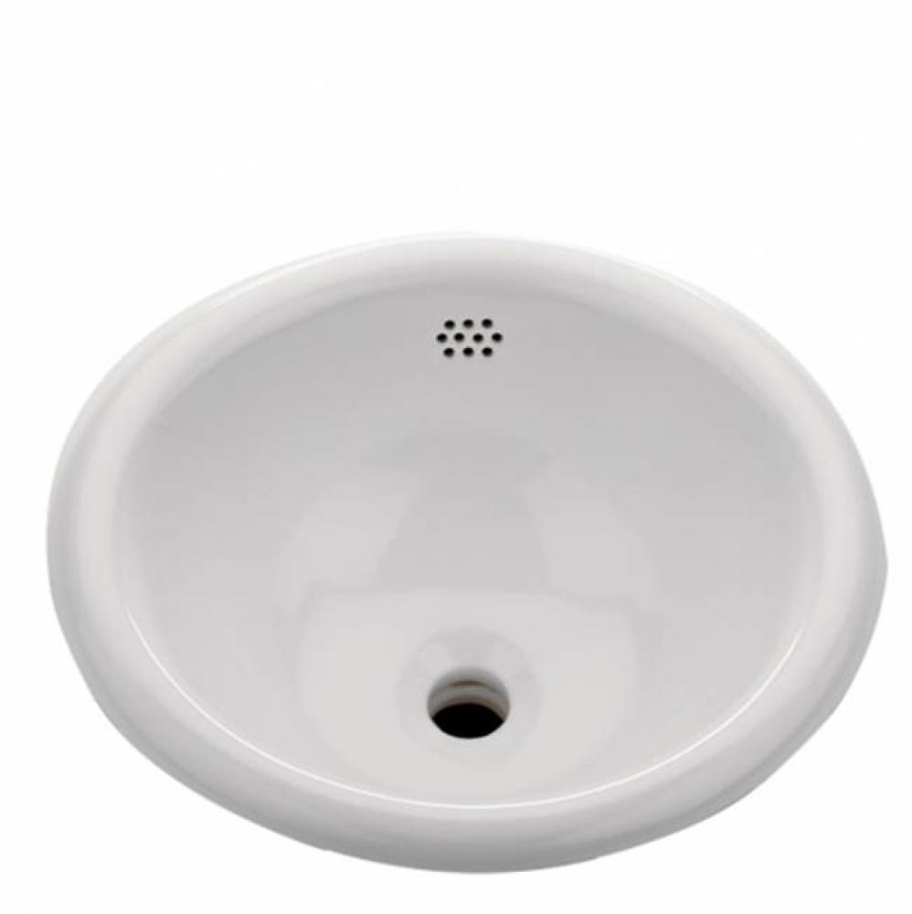 Manchester Drop In Round Vitreous China Lavatory Sink Single Glazed13 1/4'' x 13