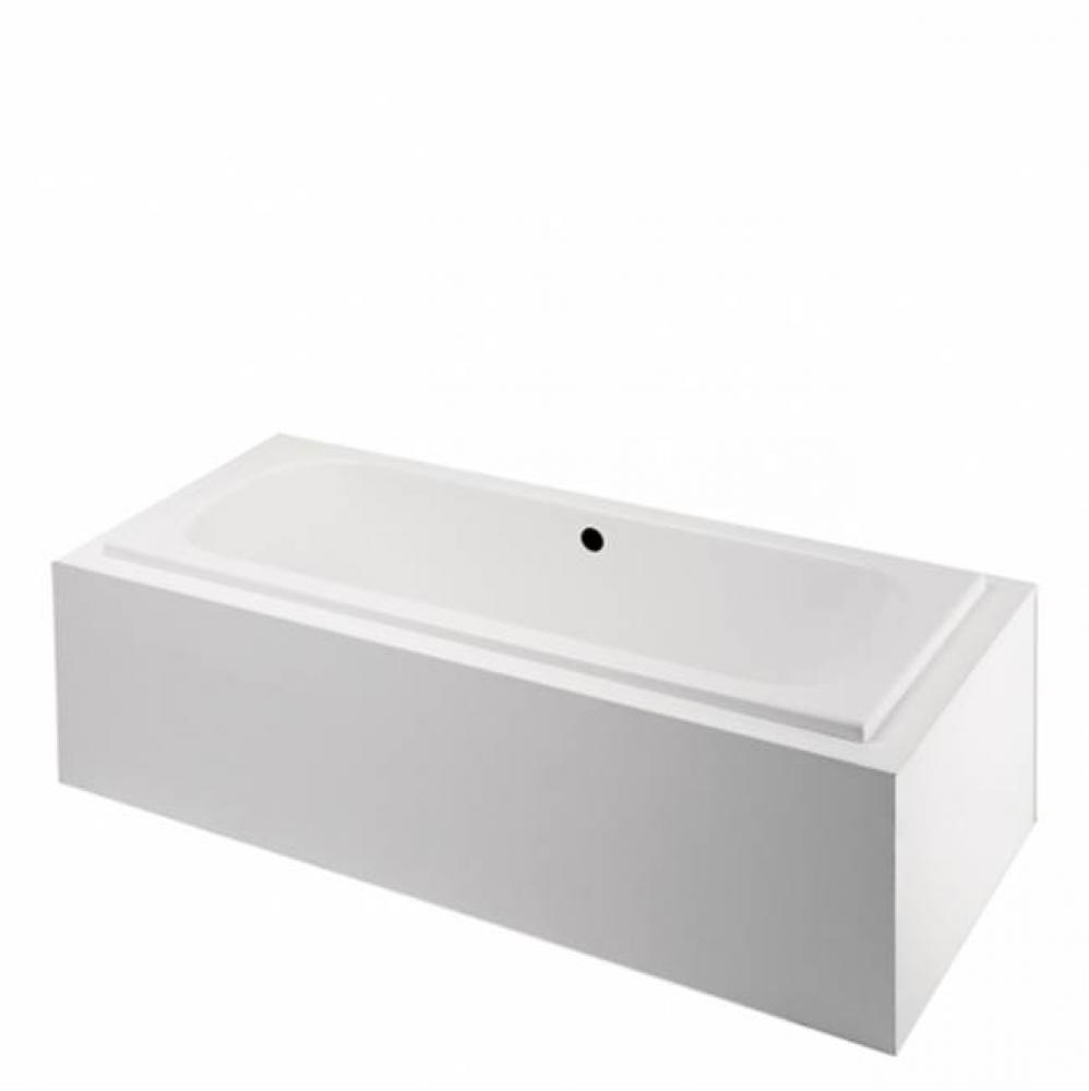 Classic 72 x 36 x 21 Left Hand Whirlpool Rectangular Bathtub with Center Drain in White