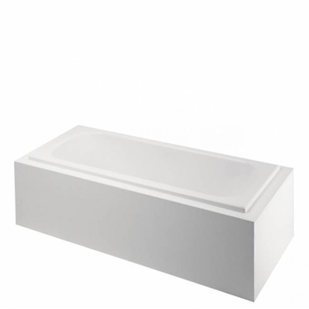 Classic 66 x 34 x 21 Right Hand Whirlpool Rectangular Bathtub with End Drain in White