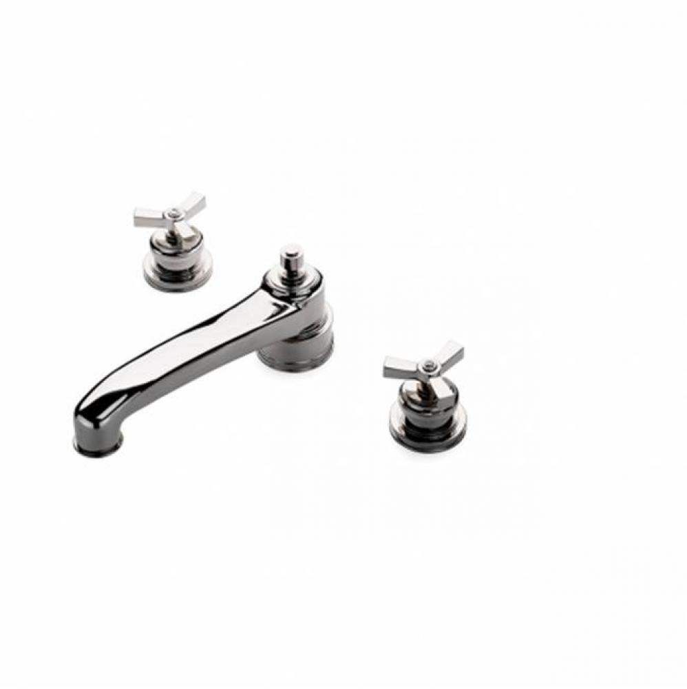 Aero Low Profile Concealed Tub Filler with Metal Cross Handles in