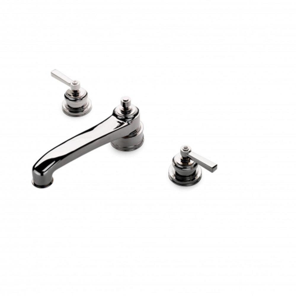 Aero Low Profile Concealed Tub Filler with Metal Lever Handles in