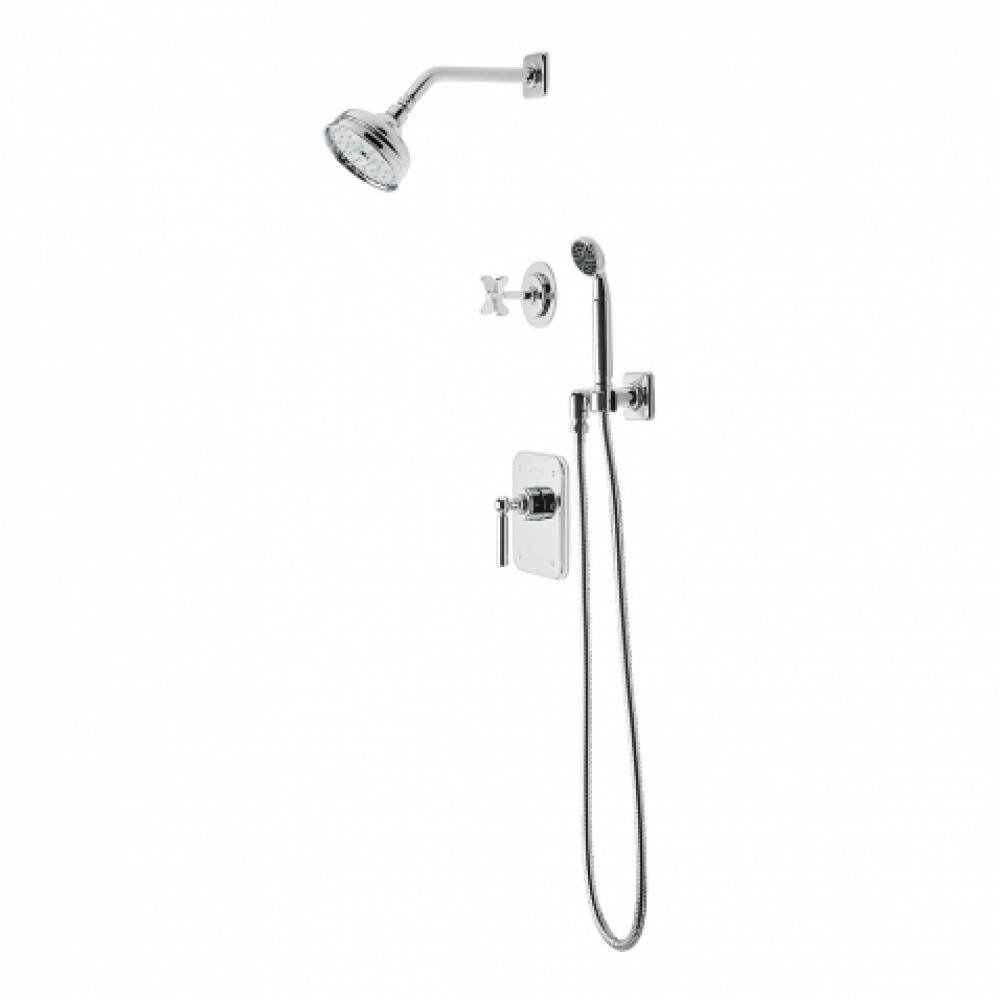 Ludlow Pressure Balance Shower Package with 5'' Shower Rose, Handshower and Diverter