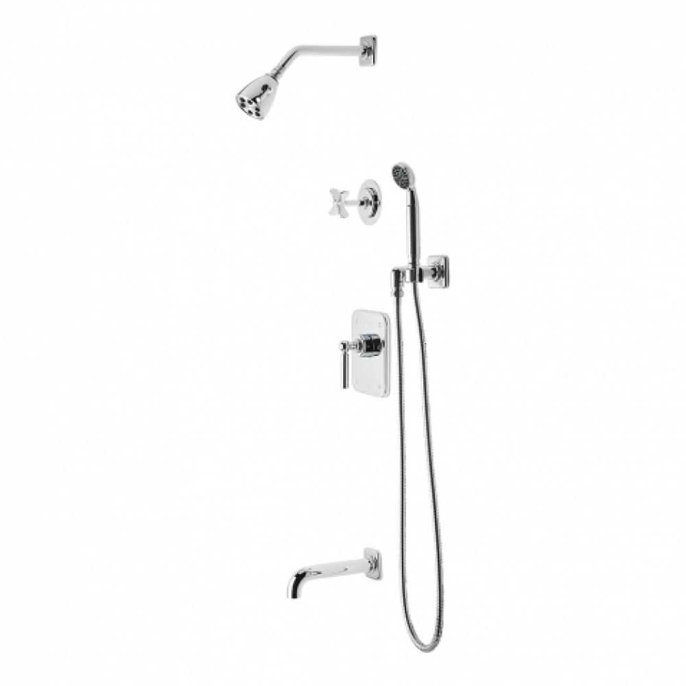 Ludlow Pressure Balance Shower Package with 2 3/4'' Shower Head, Handshower, Tub Spout