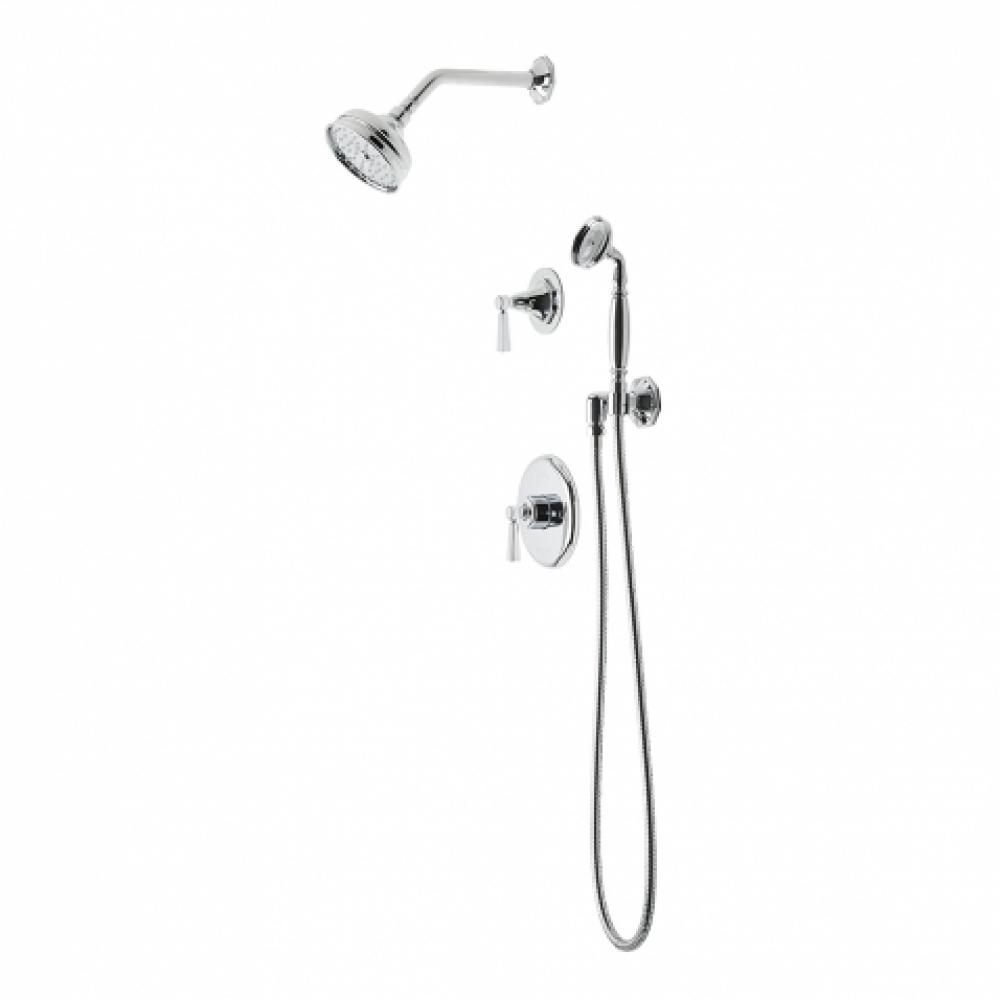 Roadster Pressure Balance Shower Package with 5'' Shower Rose, Handshower and Diverter