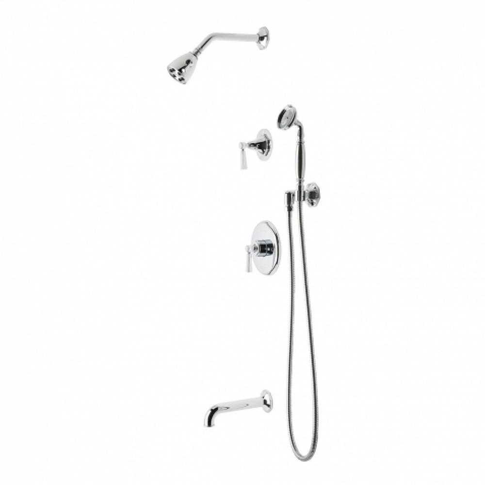 Roadster Pressure Balance Shower Package with 2 3/4'' Head, Handshower, Tub Spout and