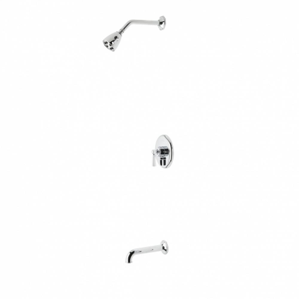 Roadster Pressure Balance Shower Package with 2 3/4'' Head and Tub Spout in Unlacquered