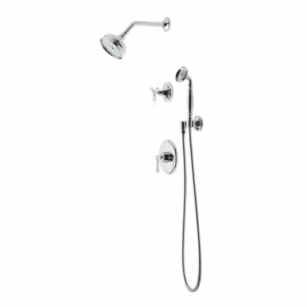 Roadster Pressure Balance Shower Package with 5'' Shower Rose, Handshower and Diverter