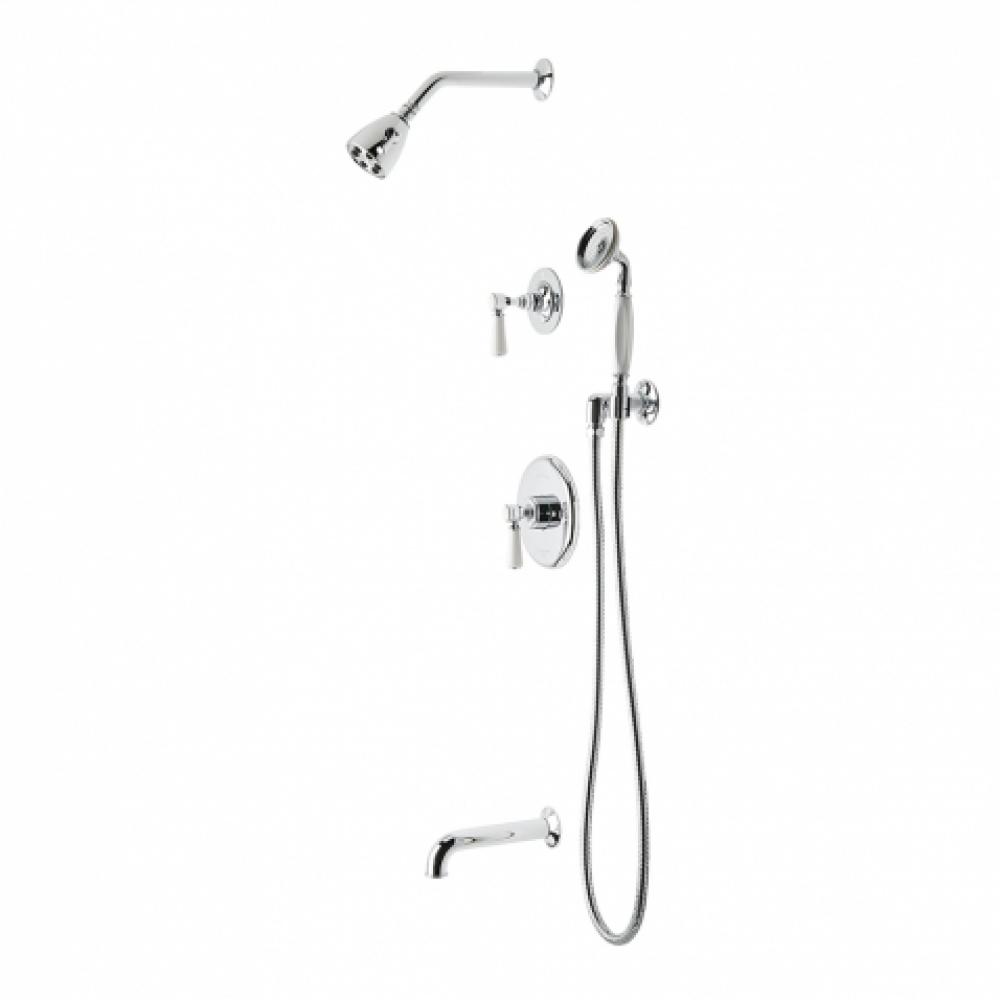Highgate Pressure Balance Shower Package with 2 3/4'' Shower Head, Handshower, Tub