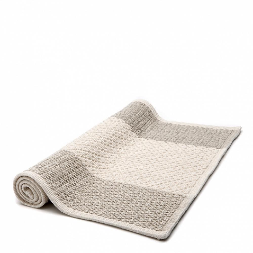 Aquidneck Colorblock Linen and Cotton Bath Rug 21 x 39 in