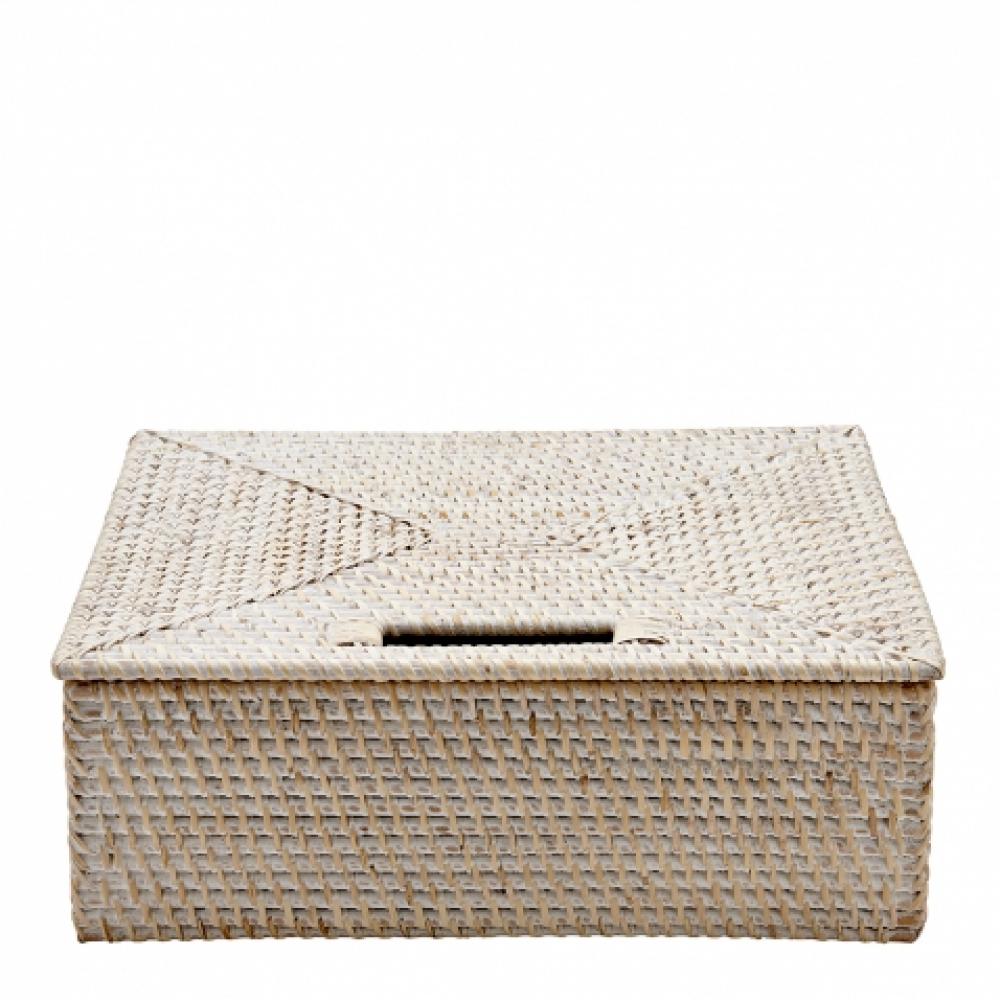 Palm Hair Dryer Basket in White Wash