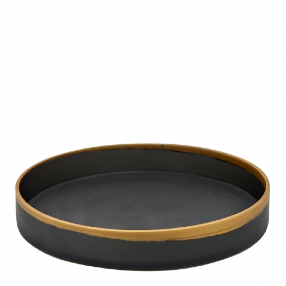 Marlowe Tray with Gold Rim in