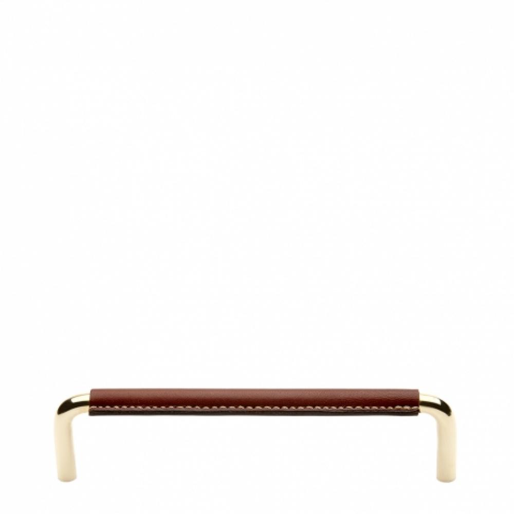 Abbott 6'' Chestnut Leather Pull in Unlacquered