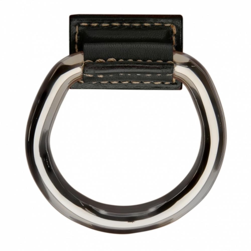 Attersee 1 1/8'' Chestnut Leather Pull in Unlacquered