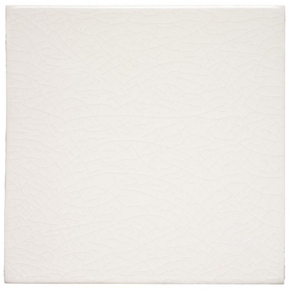 Architectonics Handmade Instock Field Tile 6 x 6 Bullnose Single in Icewater Glossy Crackle (East