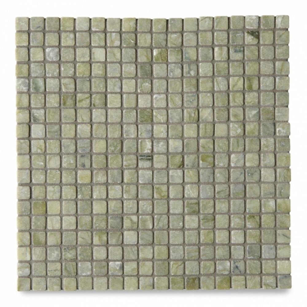 Keystone 1.5cm Stacked Mosaic in Veridian Tumbled