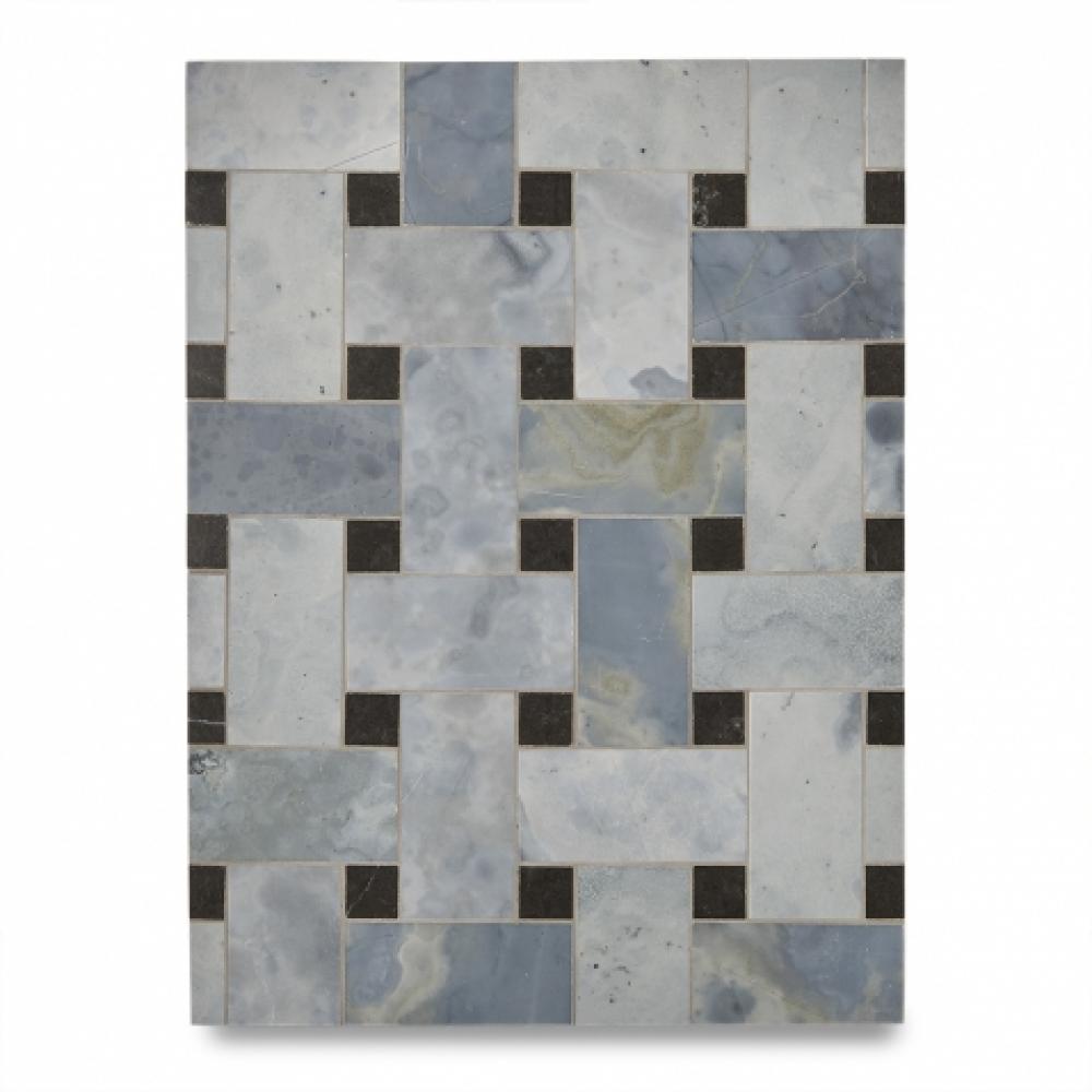 Parramore 4.5cm x 9.5cm Basketweave Mosaic in Stone Group