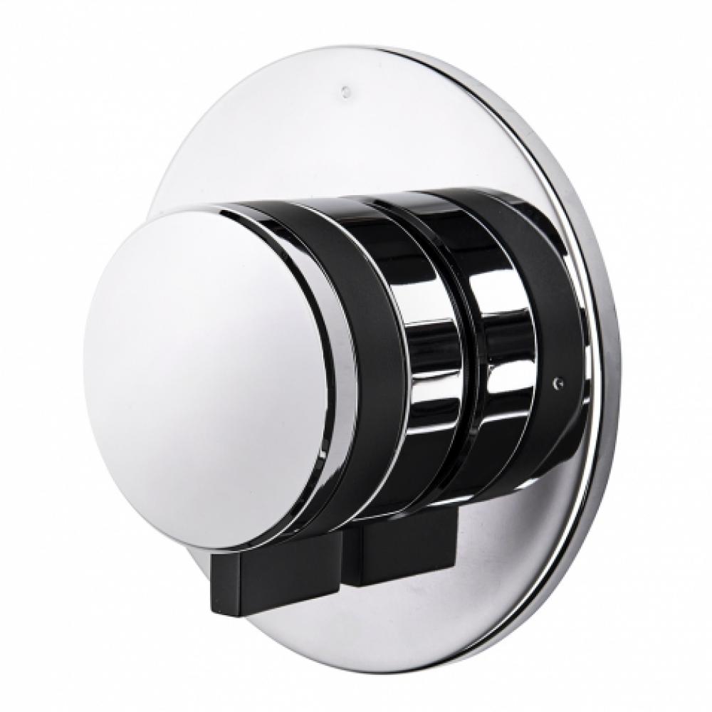 Decibel Two Way Diverter Valve Trim for Pressure Balance with Modern Dot and Metal Knob in