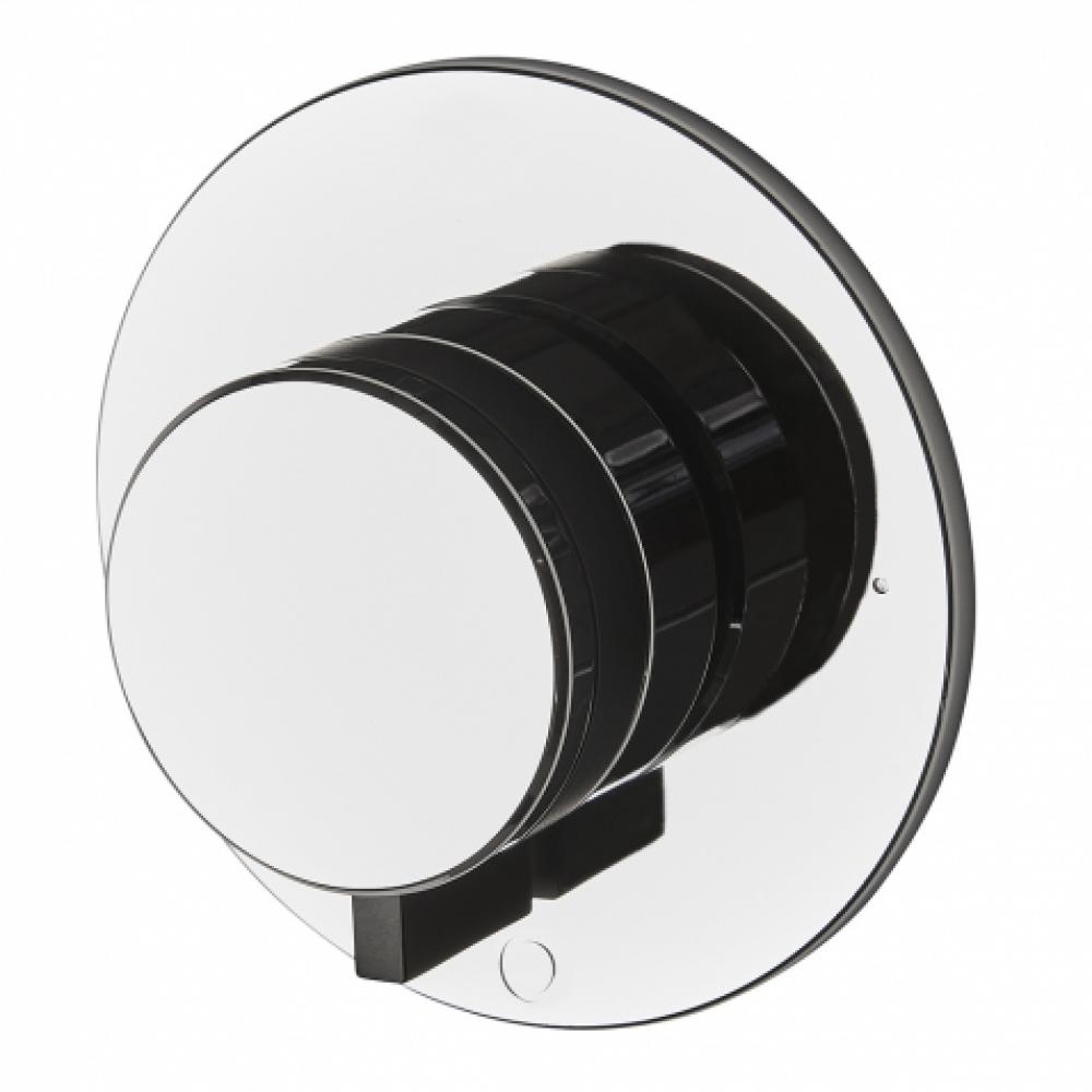 Decibel Two Way Diverter Valve Trim for Thermostatic with Modern Dot and Metal Knob in