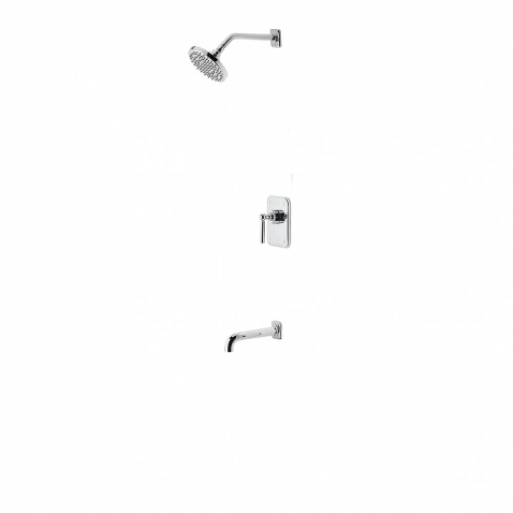 Ludlow Pressure Balance Shower Package with 6'' Rain Shower Head and Tub Spout in